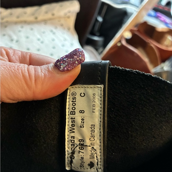 Black Leather Moto Boots by Canada's Boot Maker - Picture 6 of 6